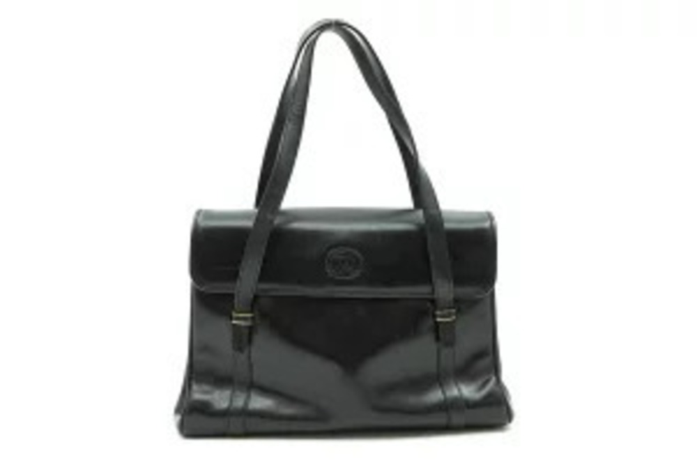 Gucci Tote Interlocking GG Leather Shoulder Bag Black